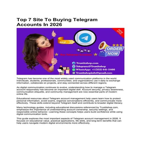 Top 7 Site To Buying Telegram Accounts In 2026 | DOCX