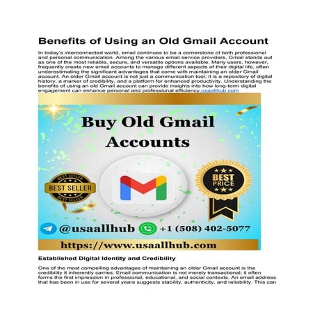 Top 7 Websites to Buy Old Gmail Accounts PVA & Bulk in 2025.docx