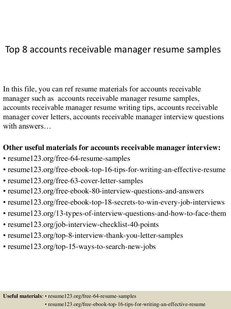 resume Accounts Receivable Resume top8accountsreceivablemanagerresumesamples 150402093948 conversion gate01 thumbnail 4 jpgcb1427985640