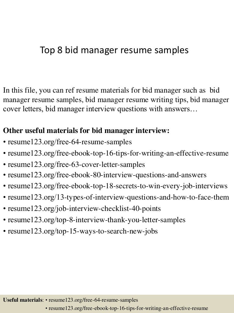 bid cover letters