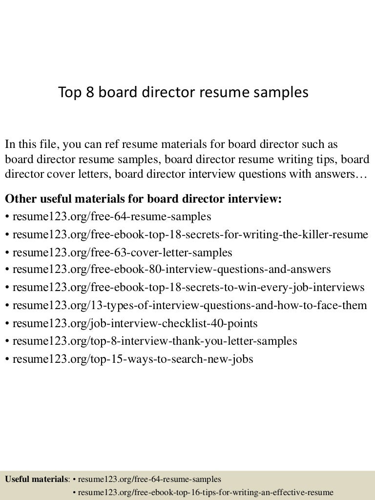Resume Sample Resume Format Jollibee sample resume word samples and help ambulance operator invitation templates top8boarddirectorresumesamples 150511075711 lva1 app6892 thumbnail 4 operator