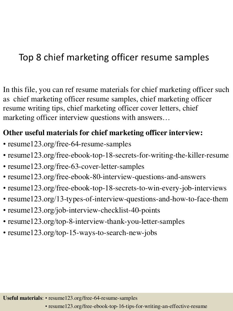 chief marketing officer resumes