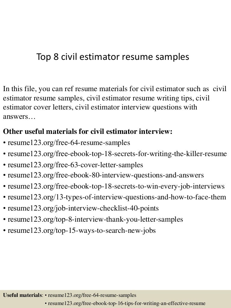 Topcivilestimatorresumesampleslvaappthumbnailcb also topcivilestimatorresumesampleslvaappthumbnailcb also