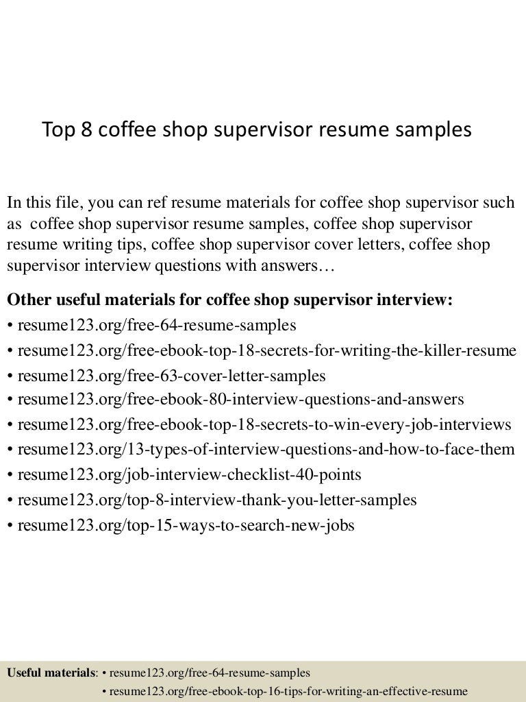 Topcoffeeshopsupervisorresumesampleslvaappthumbnailcb also topcoffeeshopsupervisorresumesampleslvaappthumbnailcb also