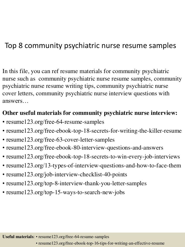 sample psychiatric nurse resume