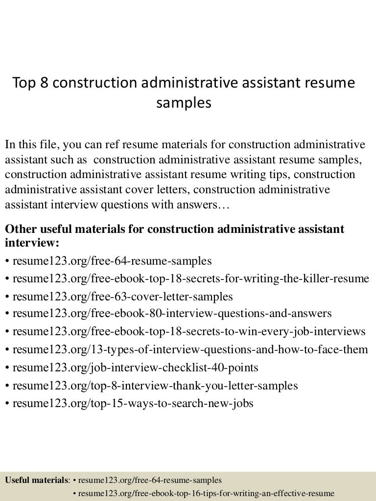 free administrative assistant resume templates
