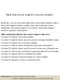data center engineer resumes