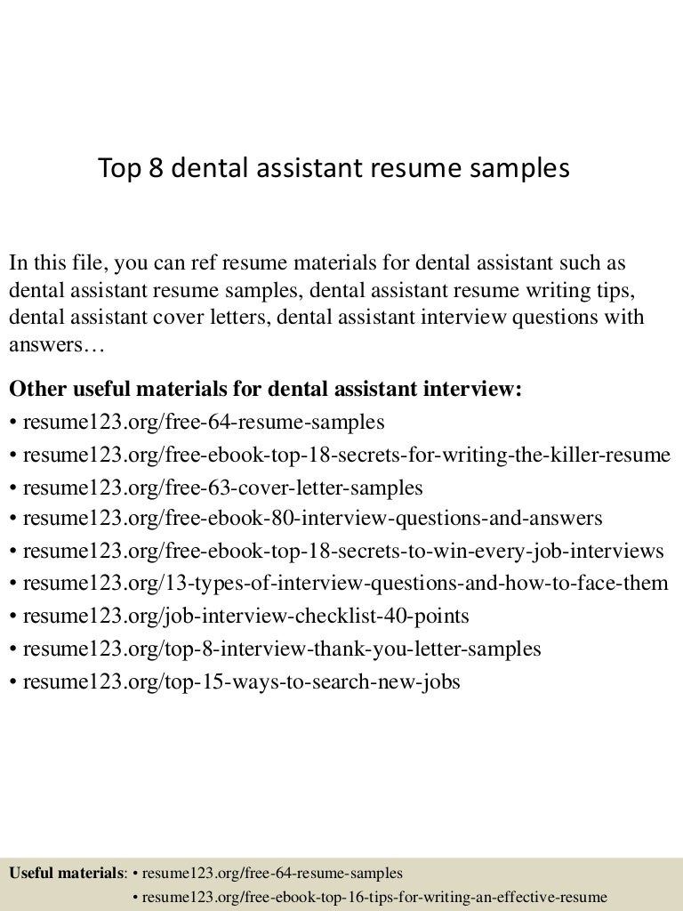 interview questions for dental assistant