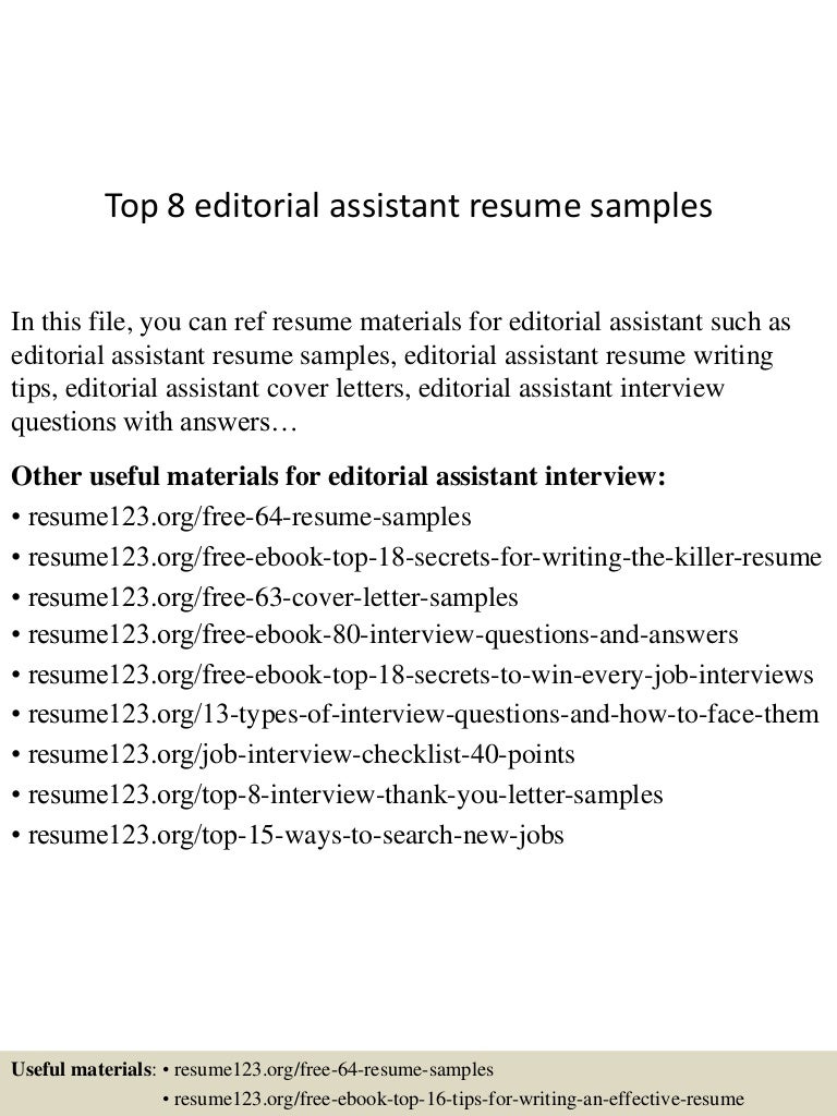 Editorial researcher resume