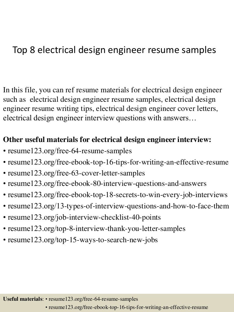 resume Design Engineer Resume Examples top8electricaldesignengineerresumesamples 150406202008 conversion gate01 thumbnail 4 jpgcb1428369662