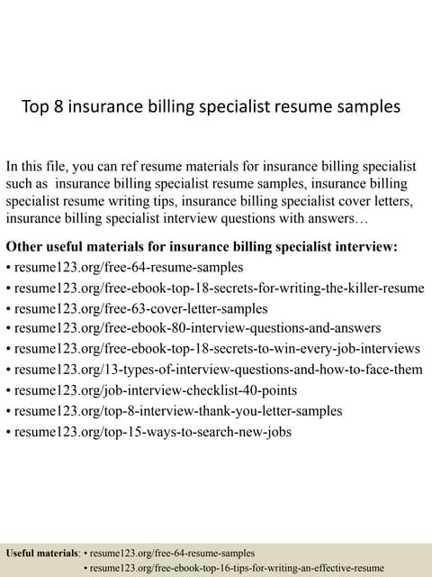 Top 8 financial services specialist resume samples