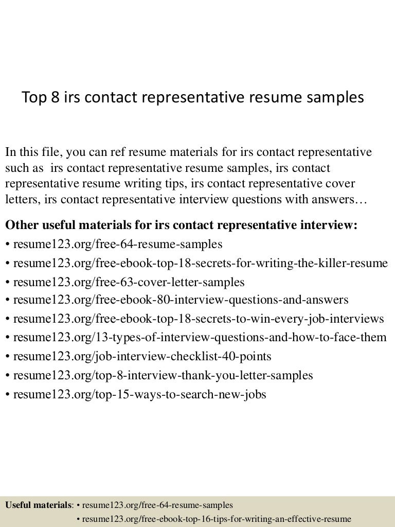 top 8 irs contact