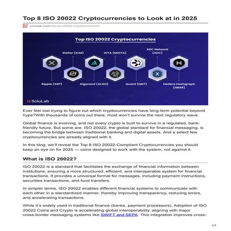 Top 8 ISO 20022 Cryptocurrencies to Look at in 2025.pdf