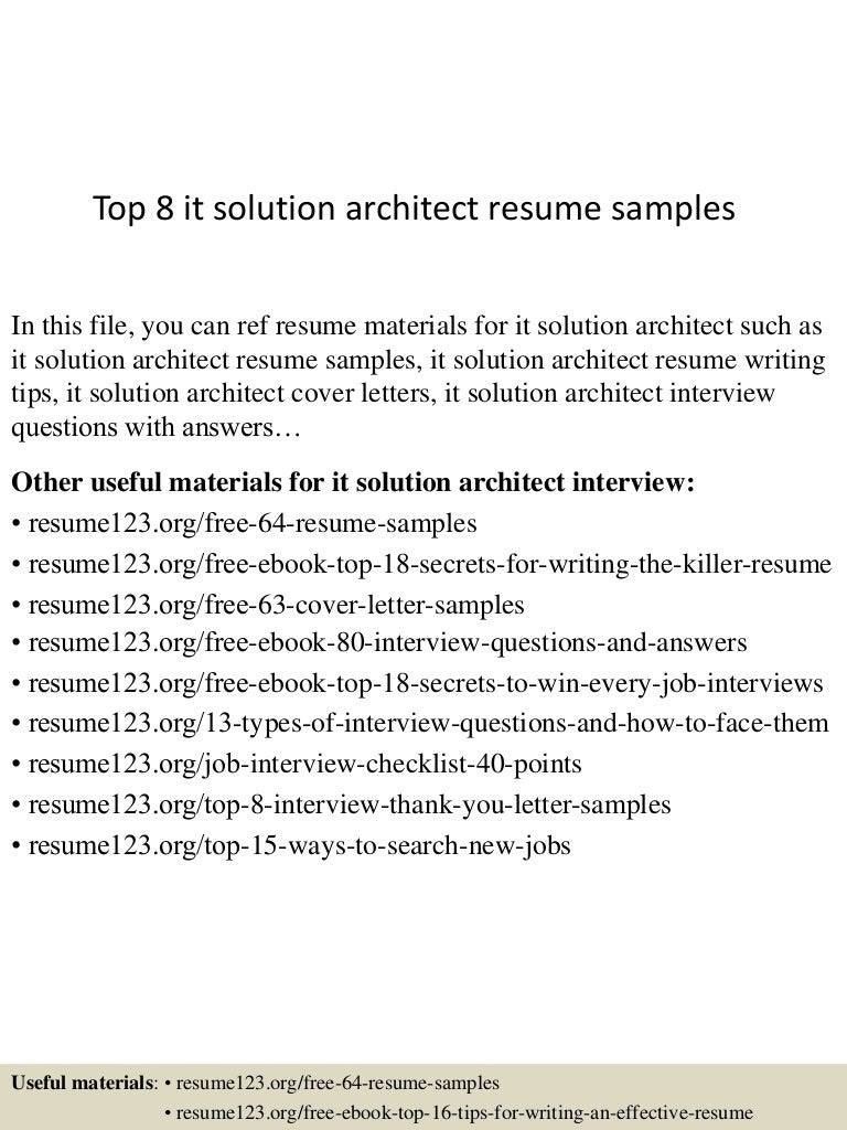 solution architect profile