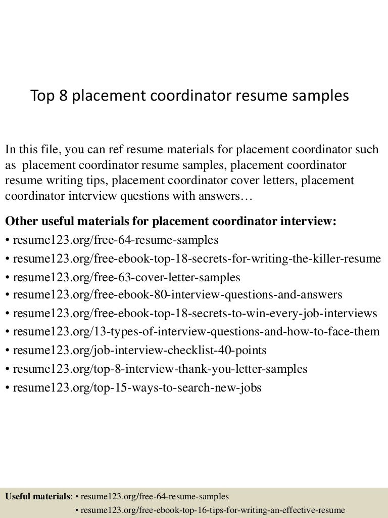 top8placementcoordinatorresumesamples 150509174111 lva1 app6891 thumbnail 4jpgcb1431193325 - Coordinator Resume top8placementcoordinatorresumesamples 150509174111 lva1 app6891 thumbnail 4jpgcb1431193325 - Coordinator Resume