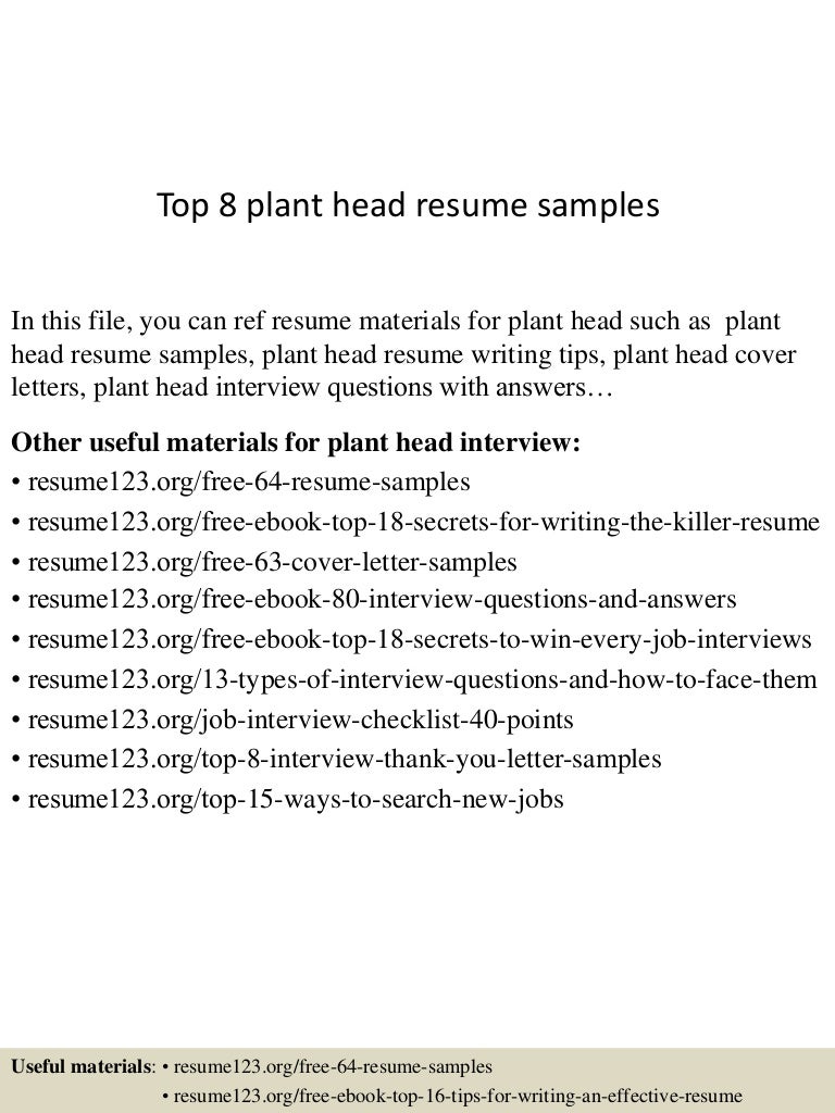 effective resumes samples