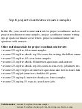 project coordinator resume salesforce administrator resume