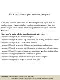 purchasing agent sample resume