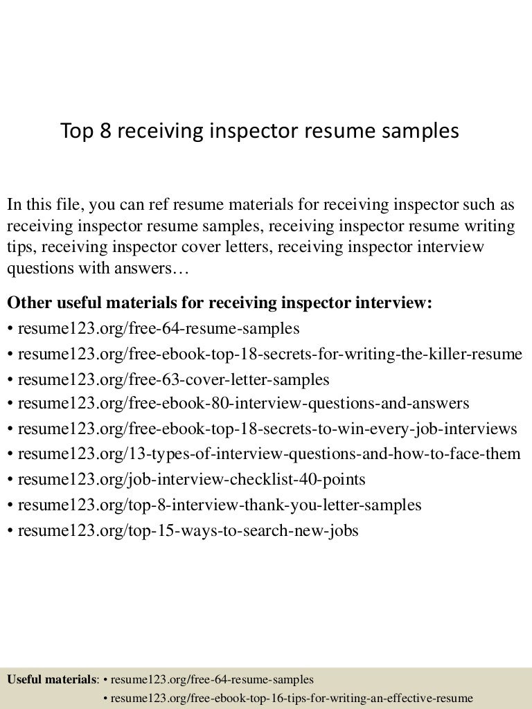 Inspector resume