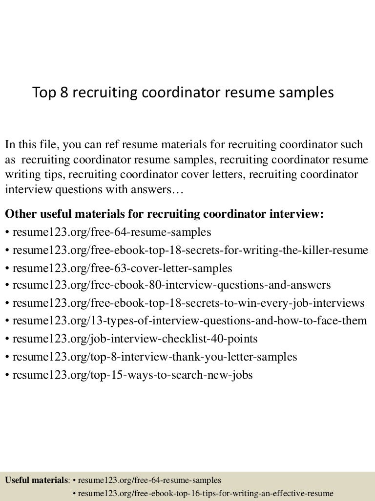 top 8 recruiting coordinator