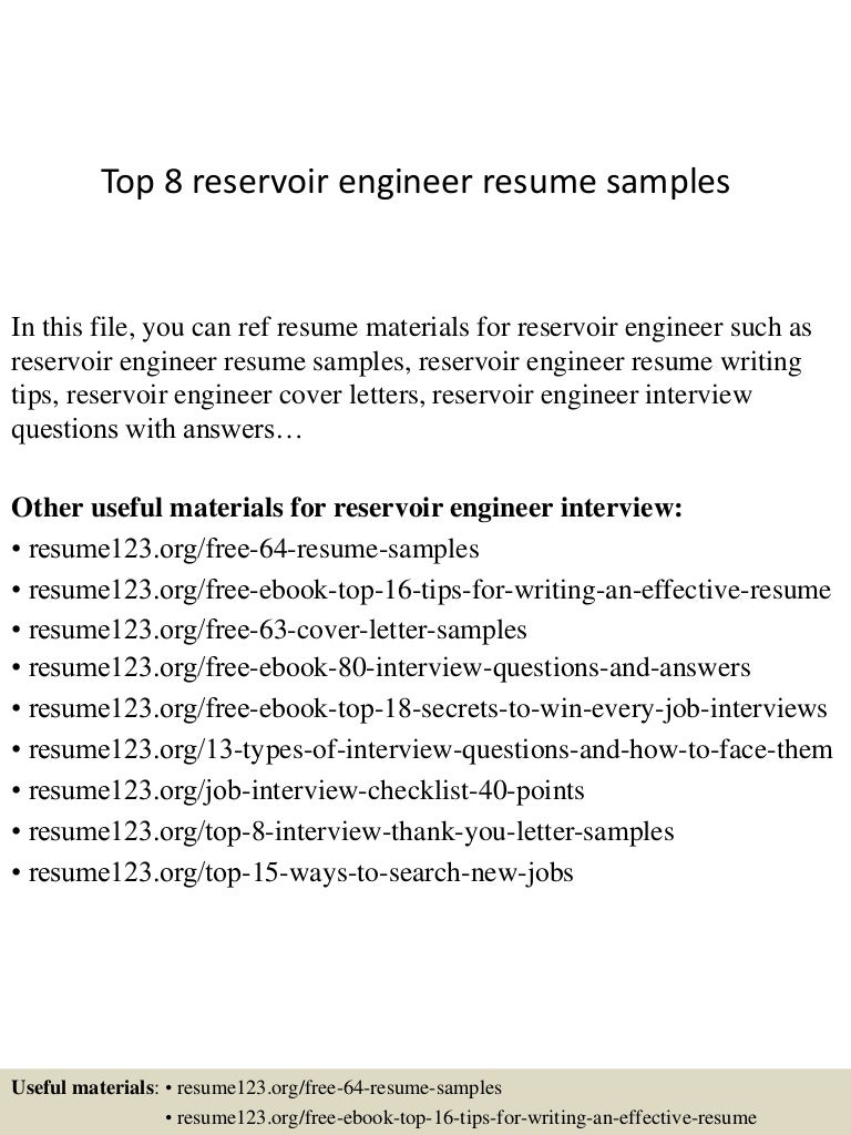 top8reservoirengineerresumesamples 150407031514 conversion gate01 thumbnail 4jpgcb1428394569 - Reservoir Engineer Sample Resume top8reservoirengineerresumesamples 150407031514 conversion gate01 thumbnail 4jpgcb1428394569 - Reservoir Engineer Sample Resume