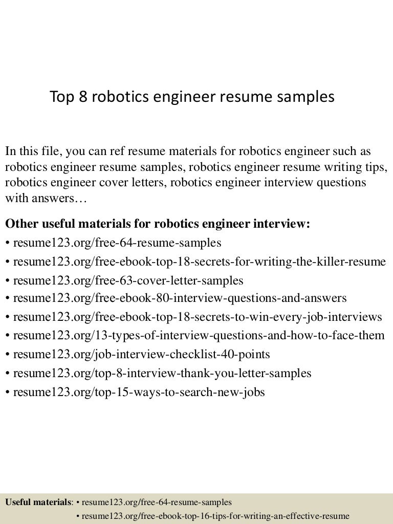 Automation and robotics resume