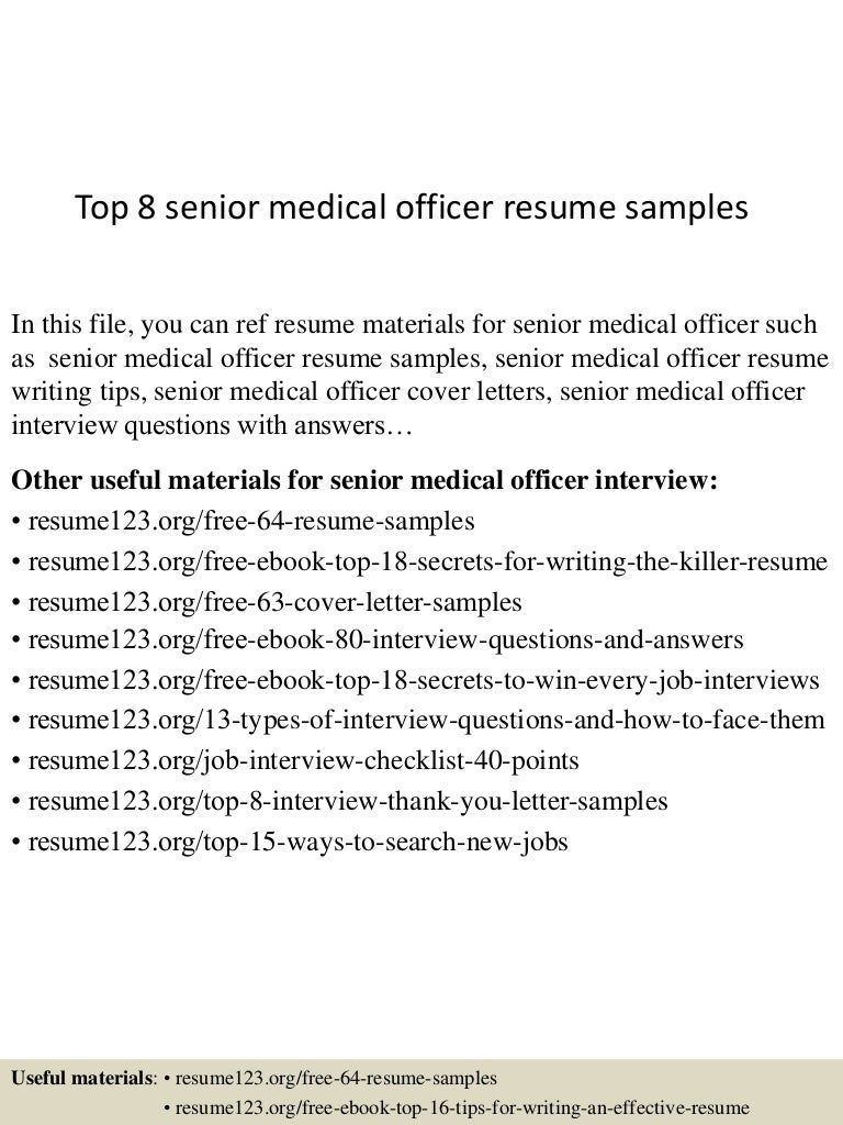 junior medical officer resume