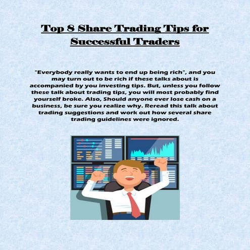 Top 8 share trading tips for successful traders
