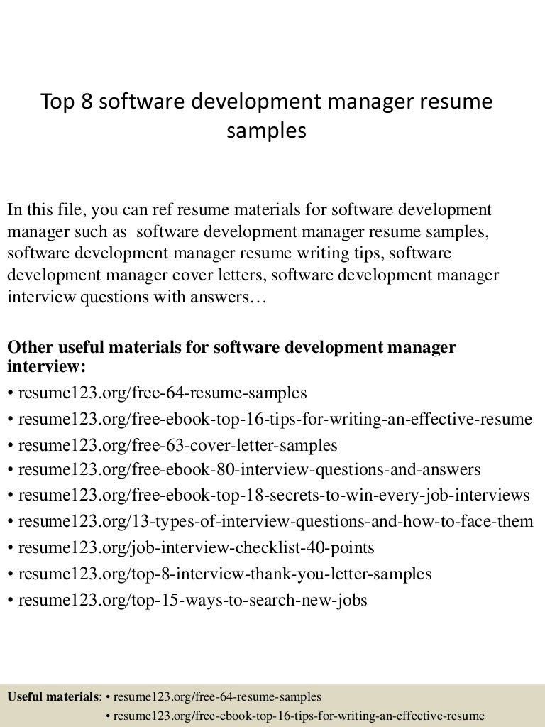 resume Software Development Manager Resume top8softwaredevelopmentmanagerresumesamples 150331210007 conversion gate01 thumbnail 4 jpgcb1427853657