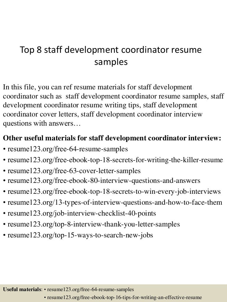 staffing coordinator resume office coordinator resume payroll top8staffdevelopmentcoordinatorresumesamples 150513140808 lva1 app6892 thumbnail 4 staffing