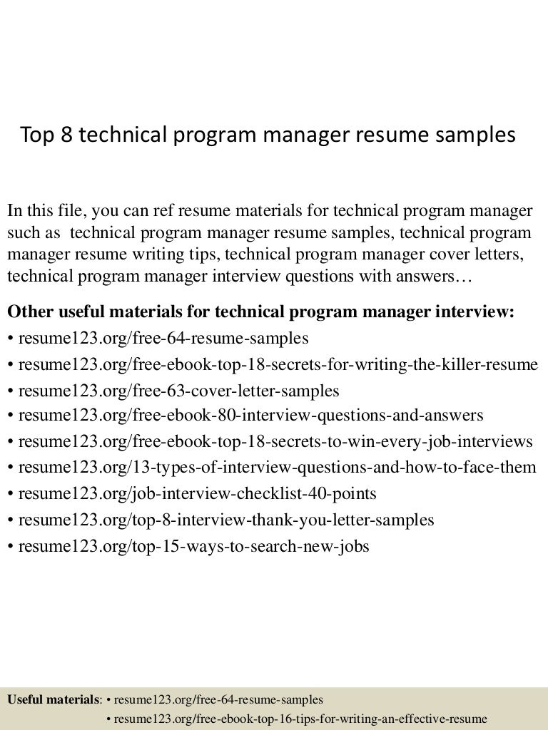 Top8technicalprogrammanagerresumesamples 150521071127 Lva1 App6892 Thumbnail 4 Jpg Cb 1432192333 Top8technicalprogrammanagerresumesamples 150521071127 Lva1 App6892 Thumbnail 4 Jpg Cb 1432192333