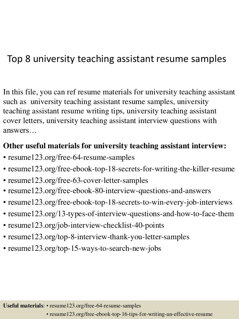 Top8universityteachingassistantresumesamples 150512234623 Lva1 App6891 Thumbnail 4 Jpg Cb 1431474435 Top8universityteachingassistantresumesamples 150512234623 Lva1 App6891 Thumbnail 4 Jpg Cb 1431474435