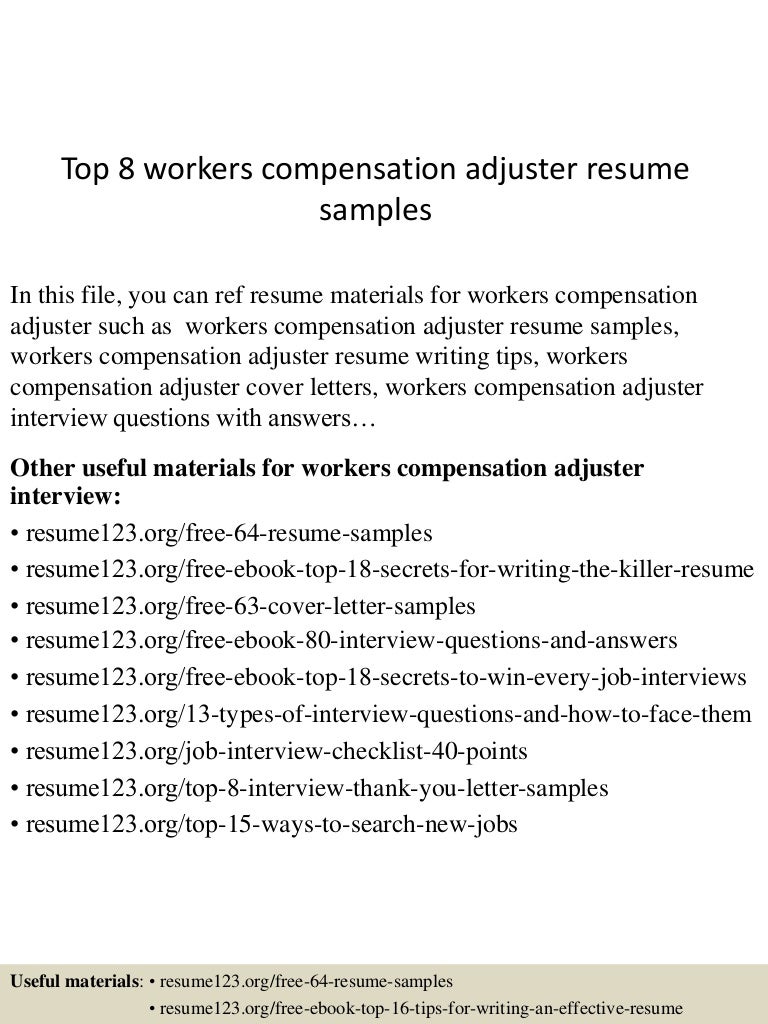 claims adjuster resume sample