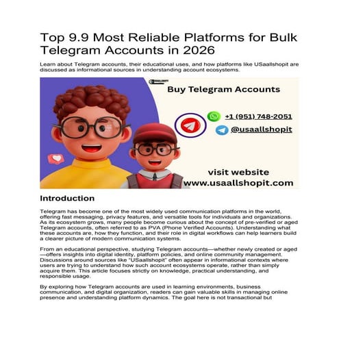 Top 9.9 Most Reliable Platforms for Bulk Telegram Accounts in 2026.docx
