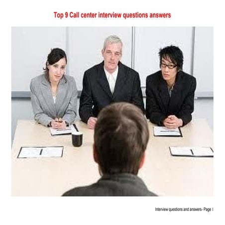 Top 9 call center interview questions answers