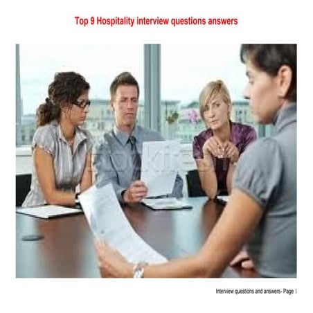 Top 9 hospitality interview questions answers