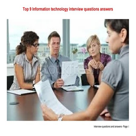 Top 9 information technology interview questions answers