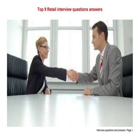Top 9 retail interview questions answers