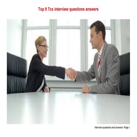 Top 9 tcs interview questions answers