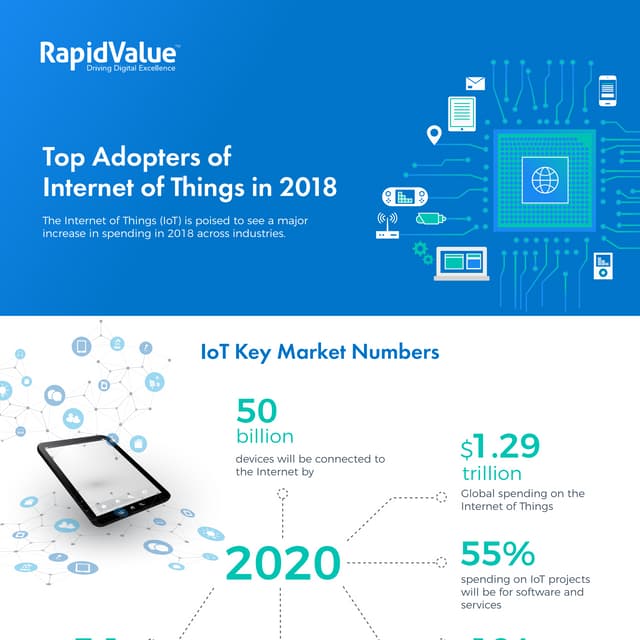 Top Adopters of IoT in 2018 - An Infographic by RapidValue