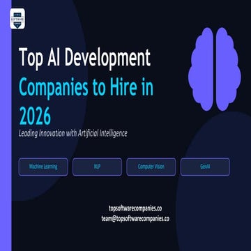 Top 10 AI Development Companies in India 2026 | PDF