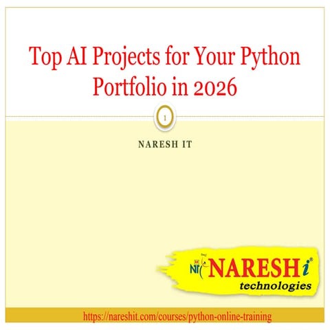 Top AI Projects for Your Python Portfolio in 2026. - Python Online Training -...