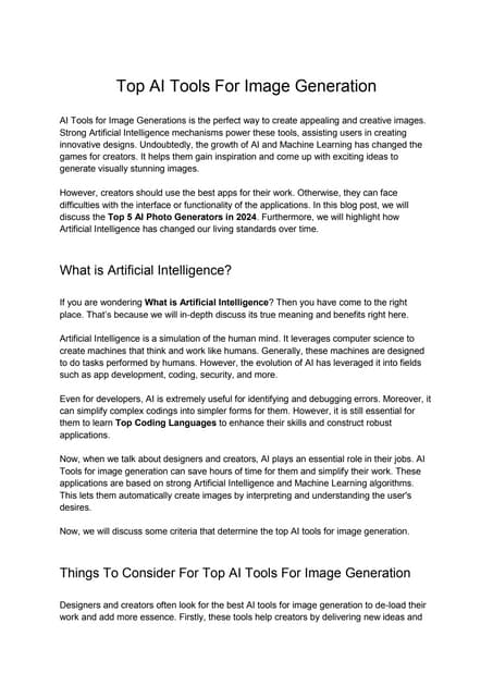 Top AI Tools For Image Generation.docx