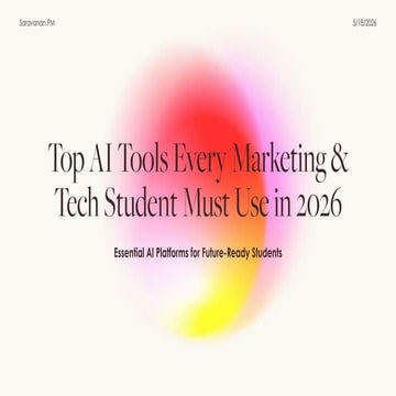 Top AI Tools for Marketing & Tech Students to Master in 2026 | PDF