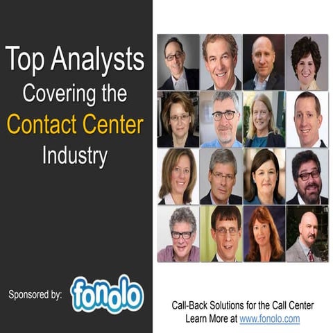 Top Analysts Covering the Contact Center Industry