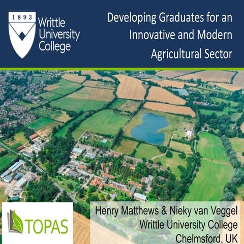 Developing graduates for an innovative and modern agricultural sector
