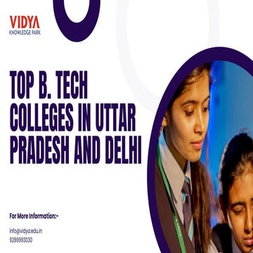 Top B. Tech Colleges in Uttar Pradesh and Delhi.pdf | Education