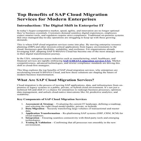 Top Benefits of SAP Cloud Migration Services for Modern Enterprises.pdf