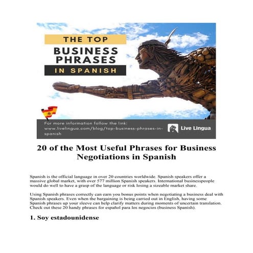 Top Business Phrases in Spanish