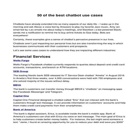 50 of the best chatbot use cases [Case studies Included]
